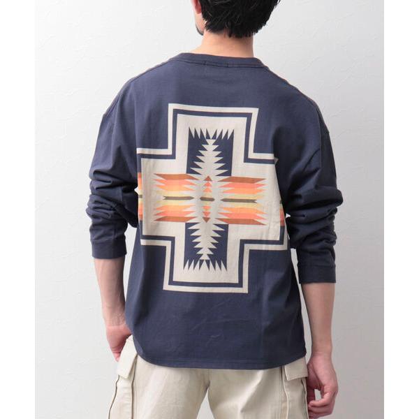 「PENDLETON」 長袖Tシャツ M ネイビー メンズ
