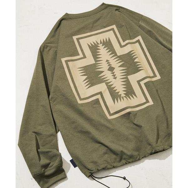 「PENDLETON」 長袖Tシャツ MEDIUM オリーブ メンズ