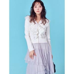 カーディガン 「UVカット」フリルニットカーディガン レディース