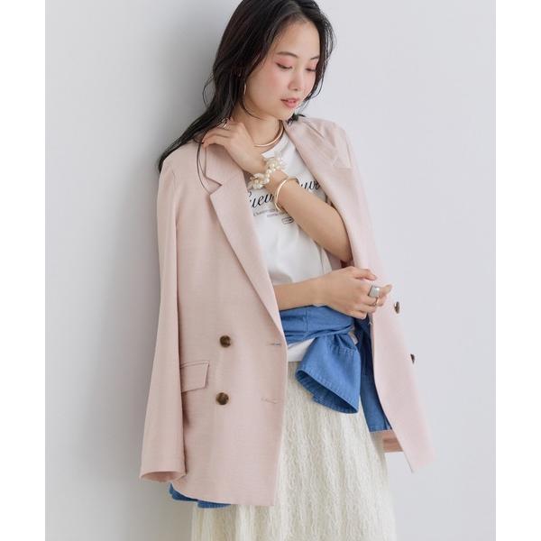 ジャケット テーラードジャケット 美easyリネンライクテーラードジャケット/イージーケア・接触冷感...