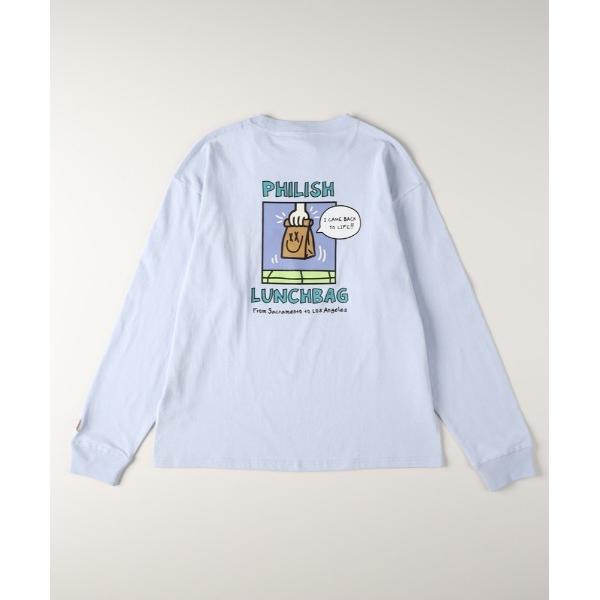 tシャツ 「Philip Lumbang」グラフィックプリント ロングスリーブTシャツ (ビッグシル...