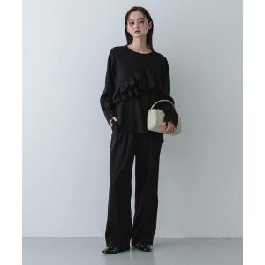 セレモニースーツ セットアップ フリルトップパンツセットアップ レディース