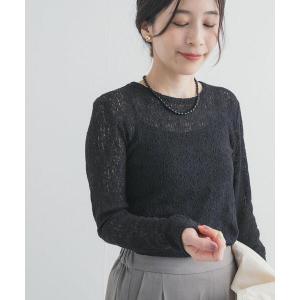 tシャツ カーリーラッセルレースロングスリーブTシャツ レディース