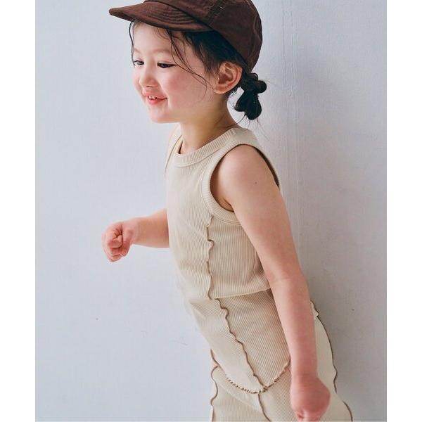 タンクトップ 肌着 配色メロウリブタンクトップ キッズ 子供服