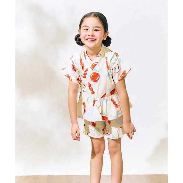 浴衣 「リンク」バラエティGIRLS甚平 キッズ 子供 女の子