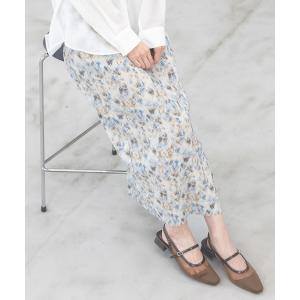 スカート セルフカットプリーツナロースカート/638731