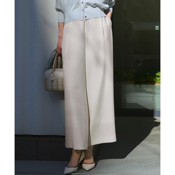 パンツ ストレッチジョーゼット ワイドパンツ レディース