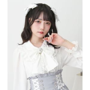 ブラウス シャツ ハートレースフリルたっぷりブラウス レディース