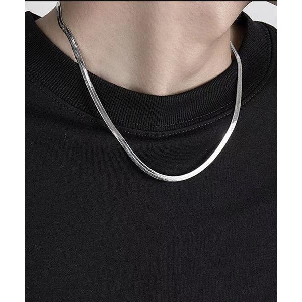 ネックレス EKG186/シルバースネークチェーンネックレス/ユニセックス(NEZ) メンズ レディ...