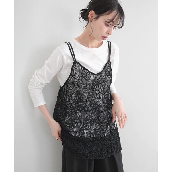 キャミソール コードラインレースキャミ