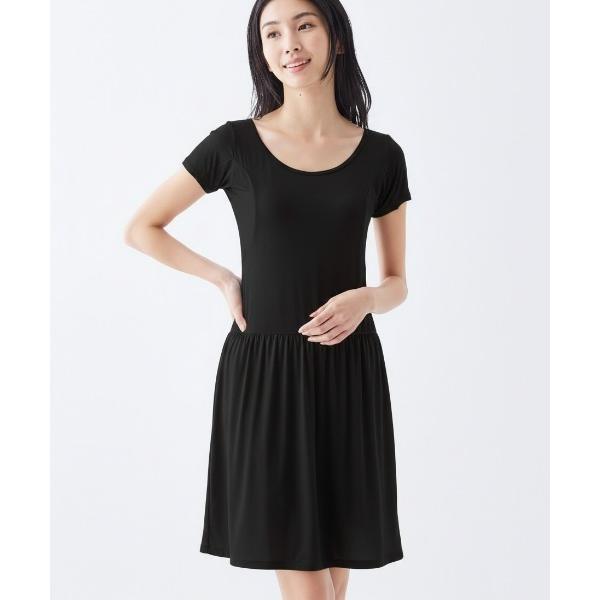 インナーシャツ 肌着 滝汗さん　汗取りパッド付半袖スリップ（吸汗速乾・抗菌防臭・UVカット） レディ...