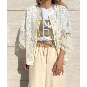 ブルゾン アウター レースブルゾン レディース