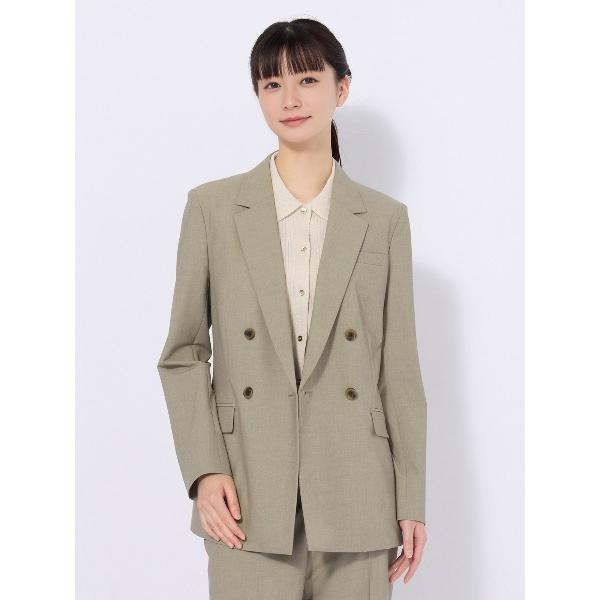 ジャケット テーラードジャケット ダブルブレストジャケット ウォッシャブル ストレッチ UVカット ...