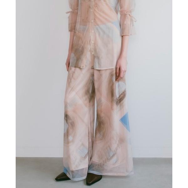パンツ 「PRE ORDER」Art Print Sheer Pants レディース