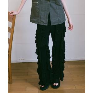 パンツ Spandex Raffle Pants｜スパンデックス素材ラッフルパンツ レディース