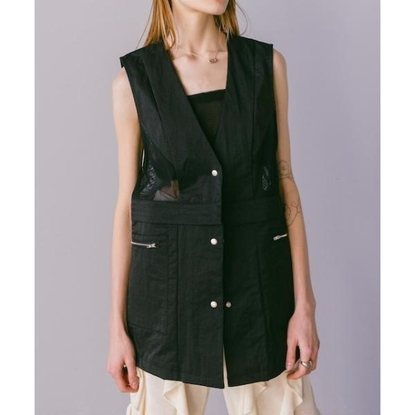 ベスト ジレ 「PRE ORDER」Mesh Panel Nylon Vest レディース