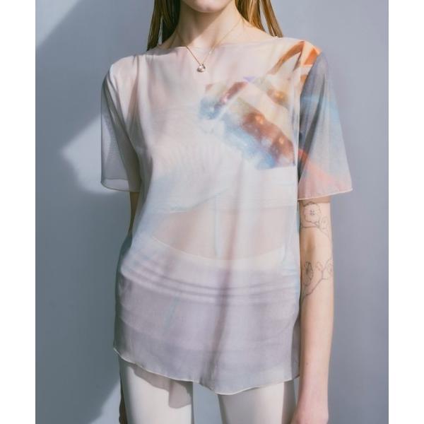 tシャツ 「PRE ORDER」Half Sleeve Sheer Top レディース