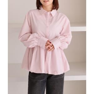 ブラウス シャツ 「ＯＮかわ」バルーンペプラムシャツ レディース