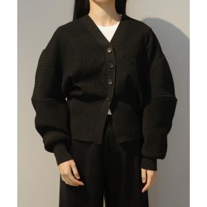 ニット セーター CLANE CURVED SLEEVE KNIT CARDIGAN レディース