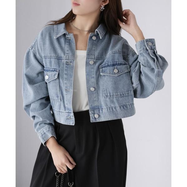 デニムジャケット gジャン ショート丈デニムジャケット レディース