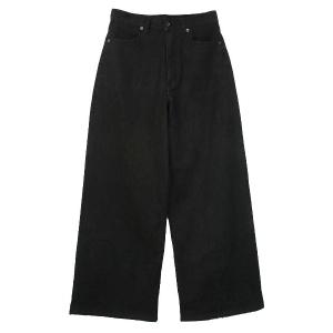 ジーンズ デニム デニムパンツ レースコンビデニムワイドパンツ レディース