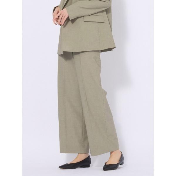 ワイドパンツ スラックス パンツ ワイドパンツ ウォッシャブル ストレッチ UVカット TRトロピカ...
