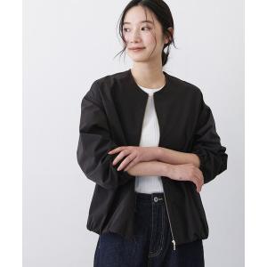 ブルゾン アウター 「撥水/洗える」ノーカラーブルゾン レディース