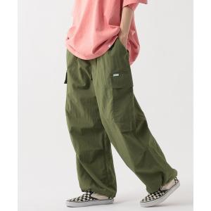 ワイドパンツ カーゴパンツ ナイロンドローコードカーゴ メンズ レディース