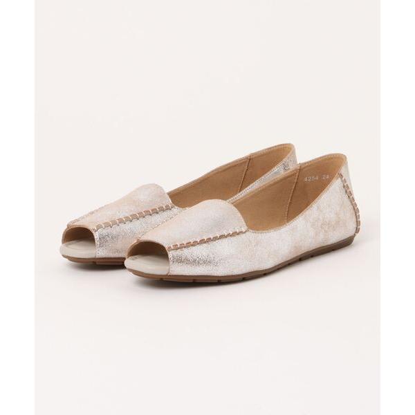 パンプス オープントゥカッターパンプス