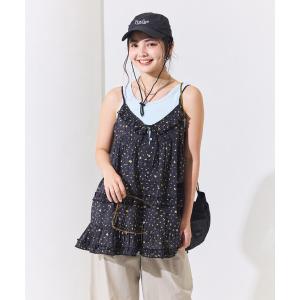 キャミソール インドボイル フリル キャミチュニックの商品画像