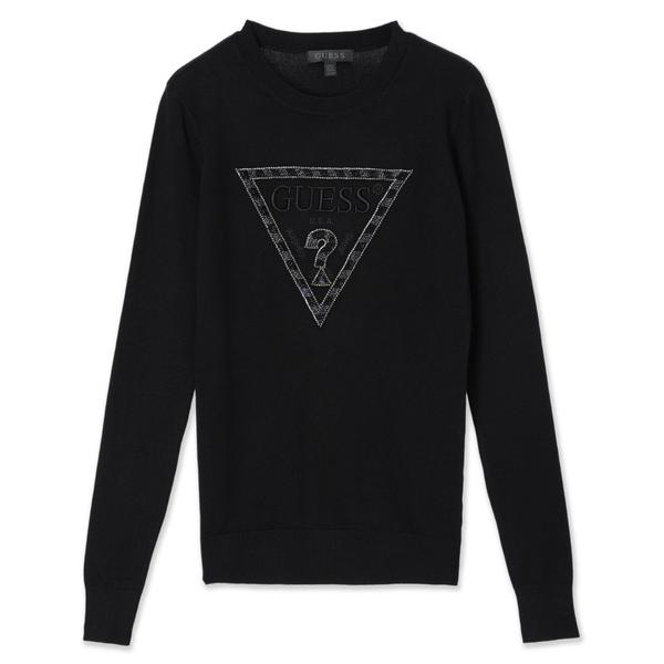 ニット セーター Long Sleeves Crew Neck Macie Triangle Log...