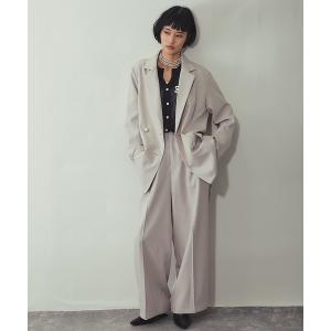 セレモニースーツ セットアップ ダブルジャケット＆ワイドパンツセットアップスーツ レディース