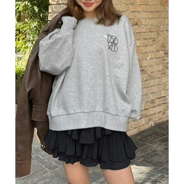 トレーナー スウェット バックレースアップスウェットトップス 春服 レディース