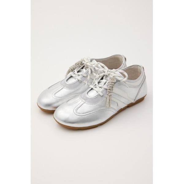 スニーカー オブリークトゥチャームコンビスニーカー レディース