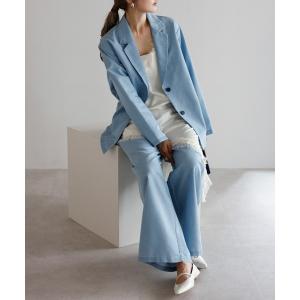 セットアップ 「SET」シアーデニムジャケット×イージーデニムパンツ レディース