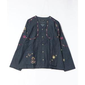 カーディガン 「チャイハネ」ピピナMEN'Sデニムカーディガン メンズ レディース