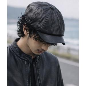 帽子 キャスケット 本革レザーキャスケット メンズ レディース