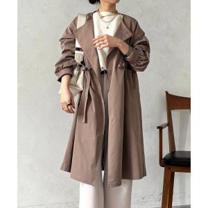 コート アウター ノーカラードロストコート レディース