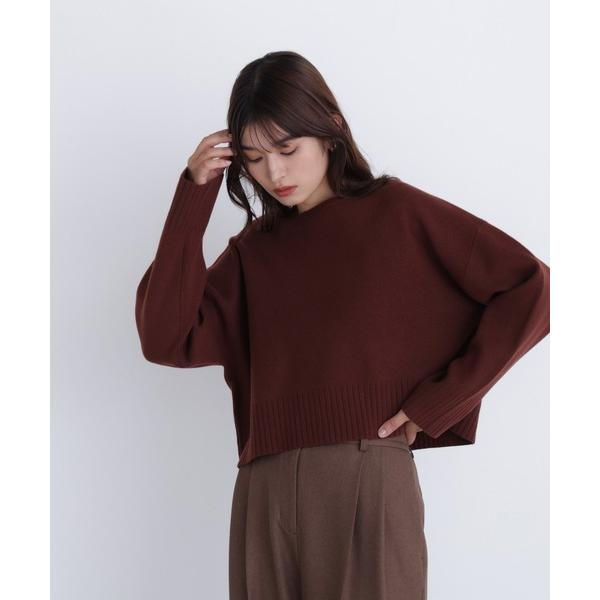 「NATURAL BEAUTY BASIC」 長袖ニット FREE ダークブラウン レディース