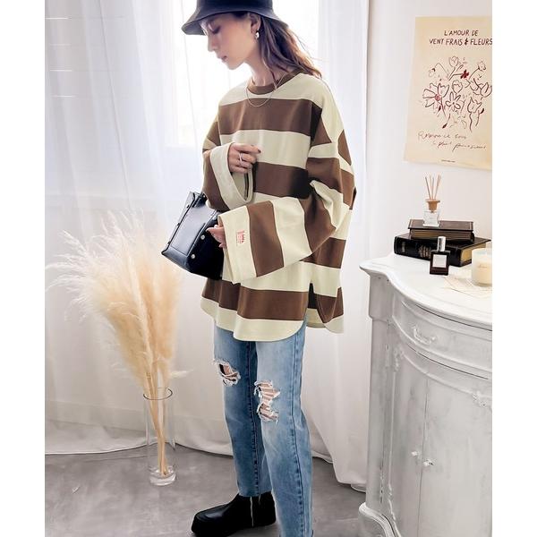 「Java」 長袖カットソー LARGE ブラウン レディース