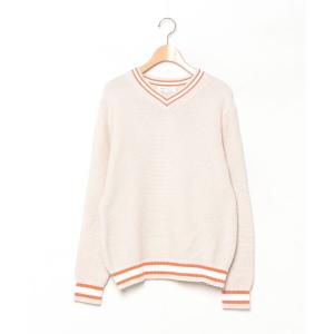 「GLOBAL WORK」 長袖ニット S ベージュ メンズ