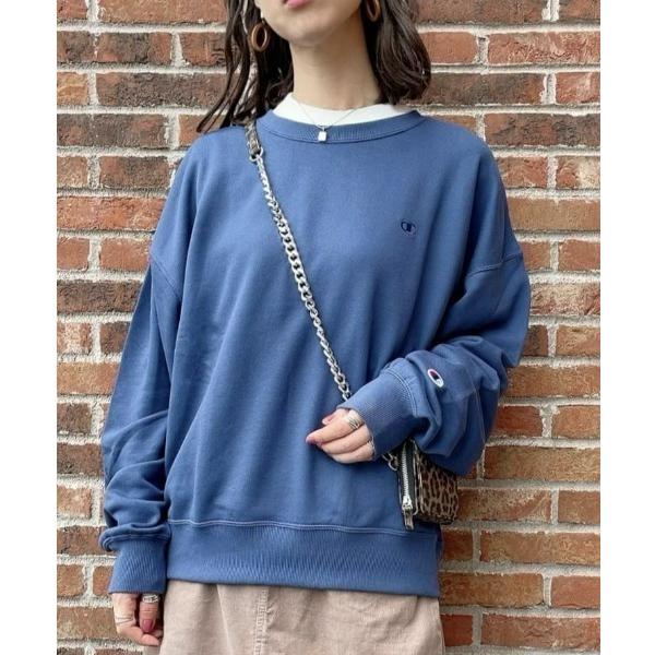 「Champion」 スウェットカットソー M ロイヤルブルー レディース