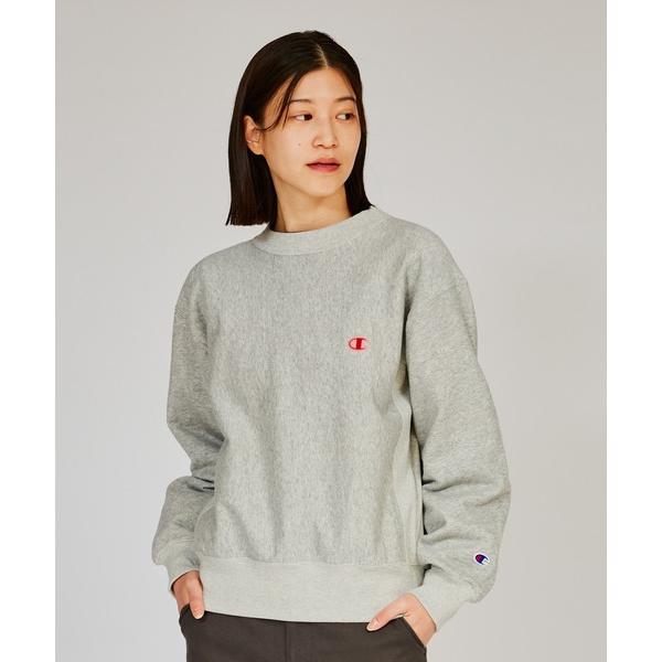 「Champion」 スウェットカットソー MEDIUM グレー レディース
