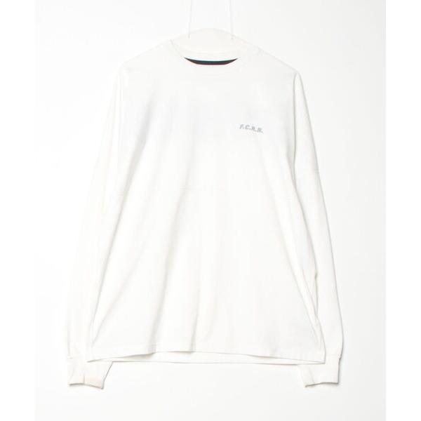 「F.C.R.B.」 ワンポイント長袖Tシャツ M ホワイト メンズ