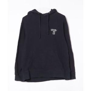 「CHARI&CO」 ワンポイントプルオーバーパーカー L ネイビー メンズ