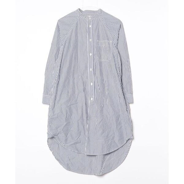 「AMERICANA」 ストライプ柄長袖ワンピース - ブルー レディース