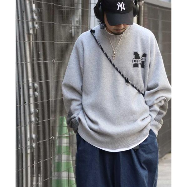 「Java」 長袖ニット MEDIUM グレー メンズ