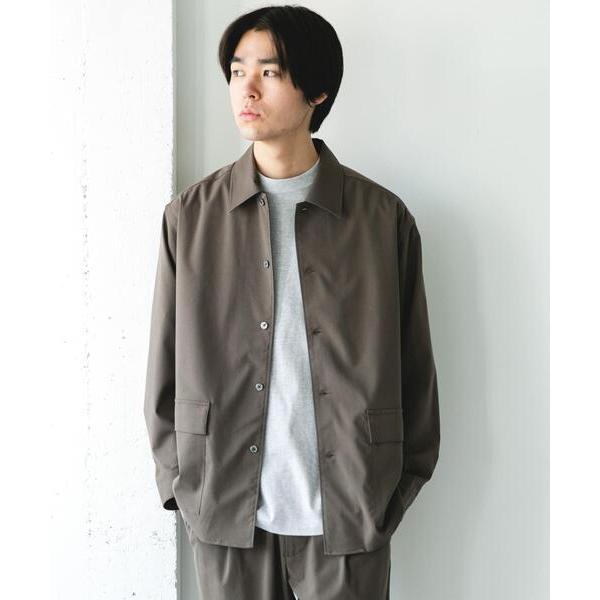 シャツ ウールライクシャツジャケット メンズ