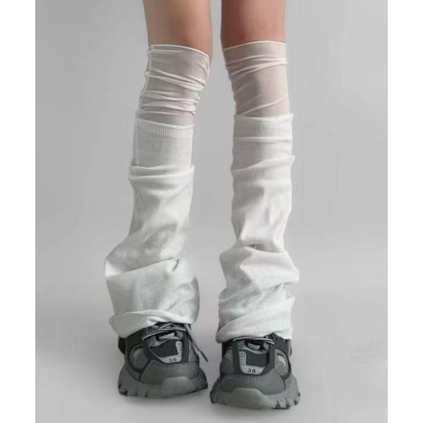 レッグウォーマー WEGO/シアー切替デザインレッグカバー レディース