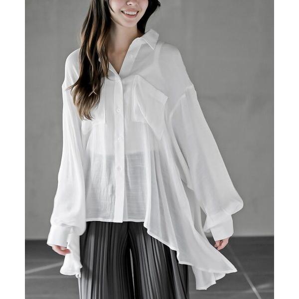 ブラウス シャツ スラブロケットブラウス レディース